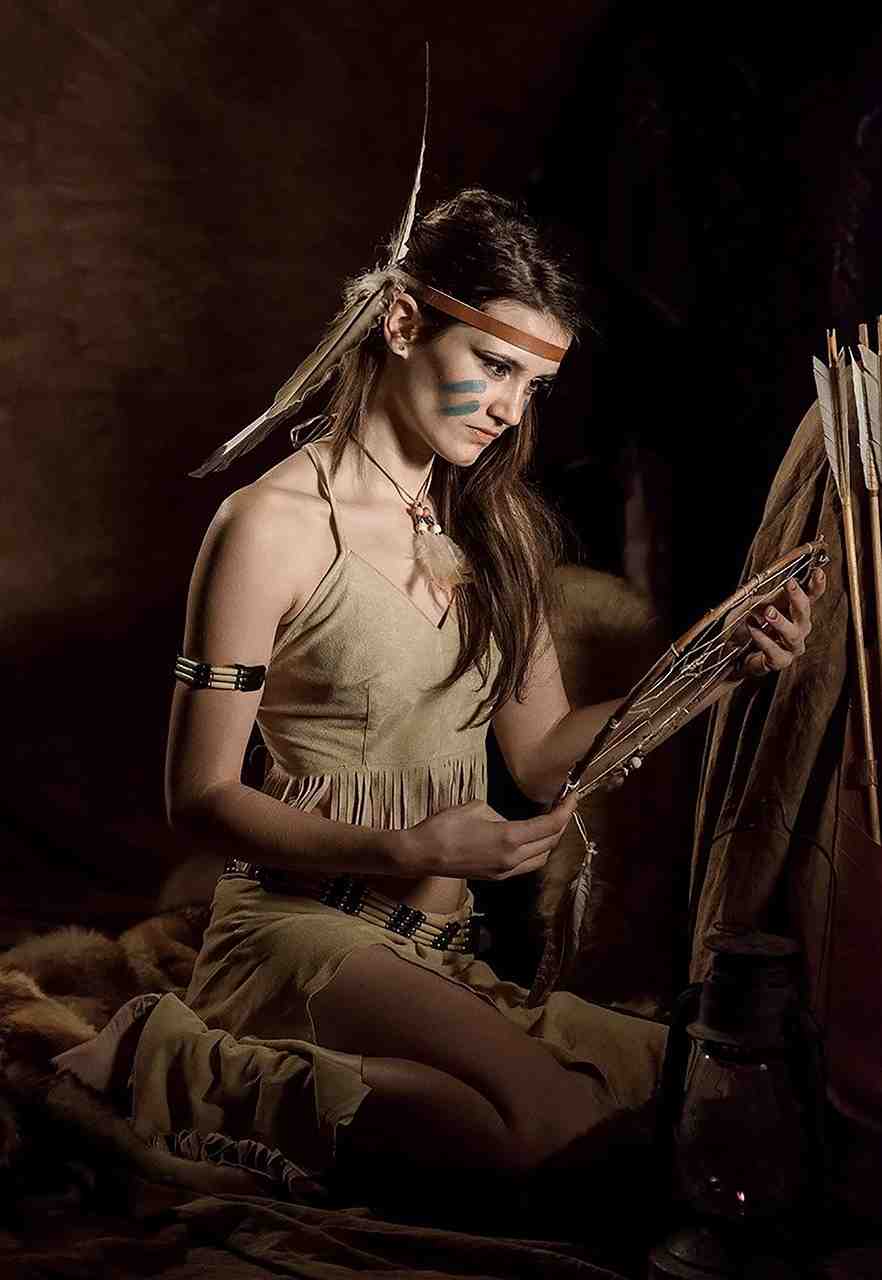 indiens d'amérique, native american, jeune fille
