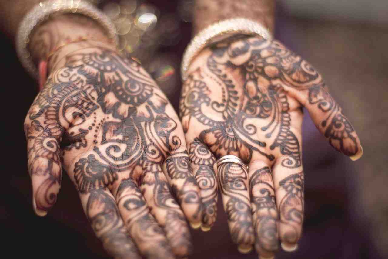 henné, mains, mehendi